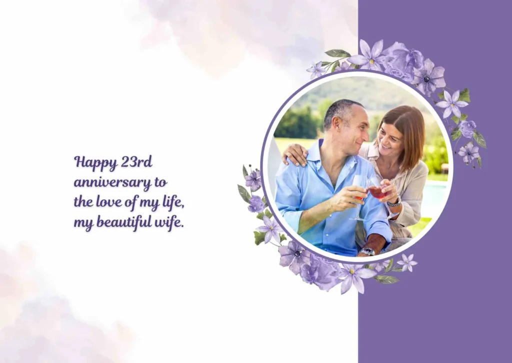 23rd Wedding Anniversary Quotes for Wife