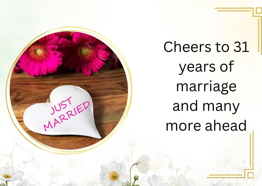 31st wedding anniversary wishes