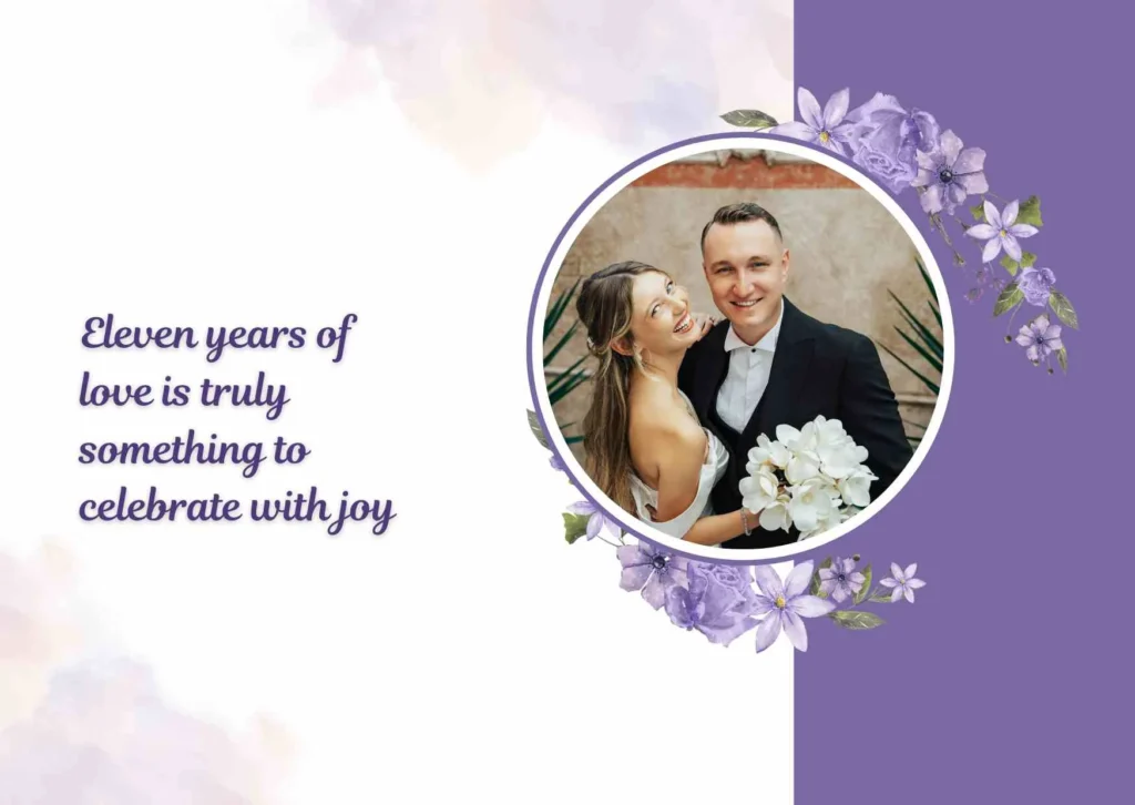 Happy 11th Wedding Anniversary Wishes for Friends