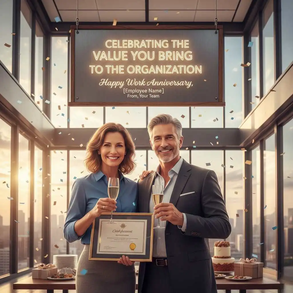 Appreciation Work Anniversary Wishes to Employee 