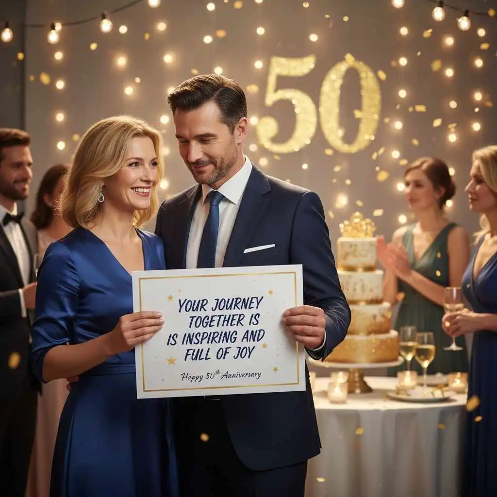 Happy 50th Anniversary Wishes for Friends 