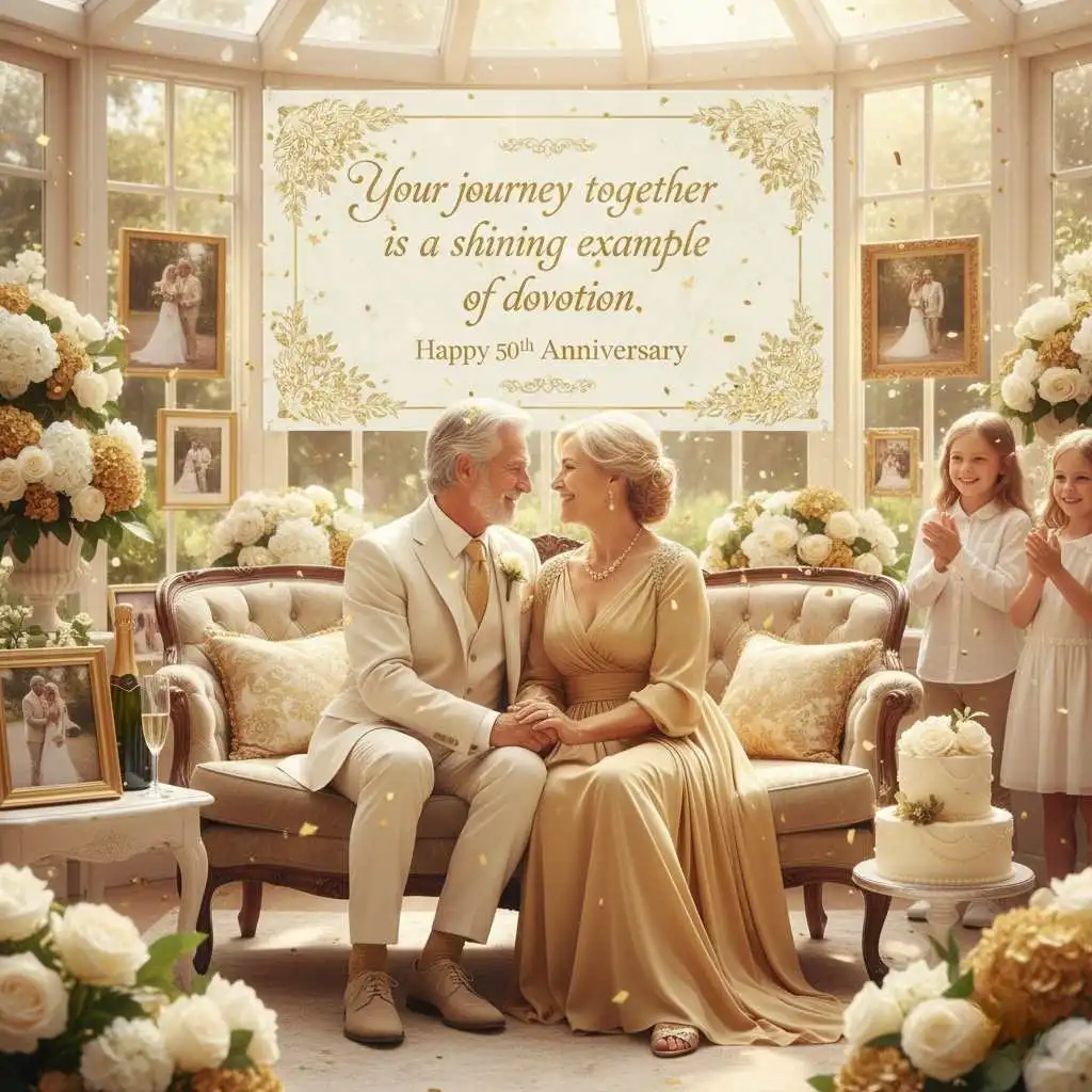 Happy 50th Anniversary Wishes for Parents Golden Wedding