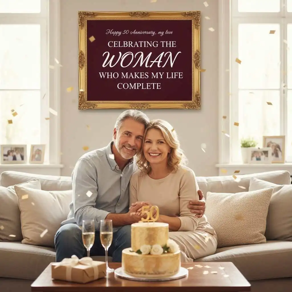 Happy 50th Anniversary Wishes for Wife