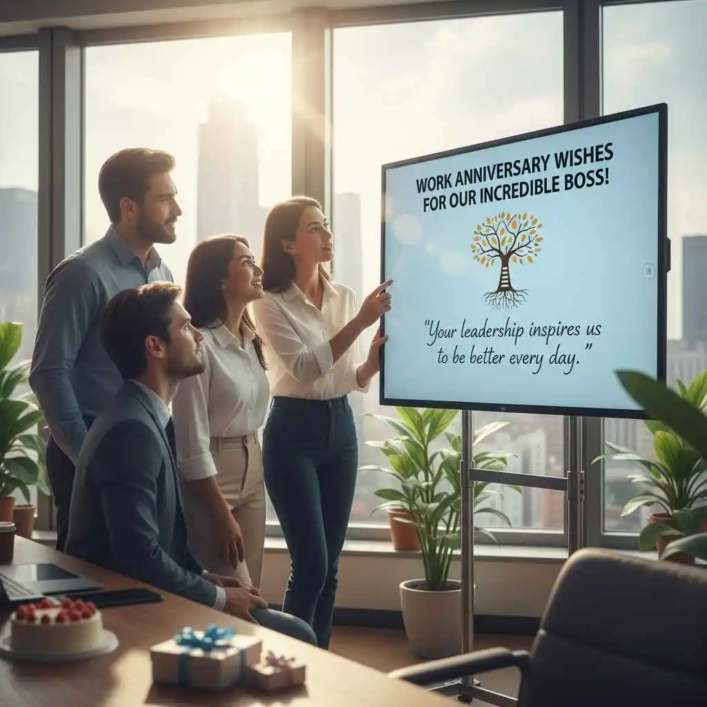 Happy Work Anniversary Wishes for Boss