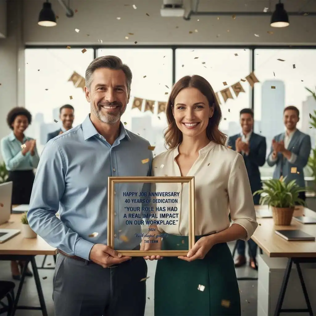 Job Anniversary Wishes for Employees 