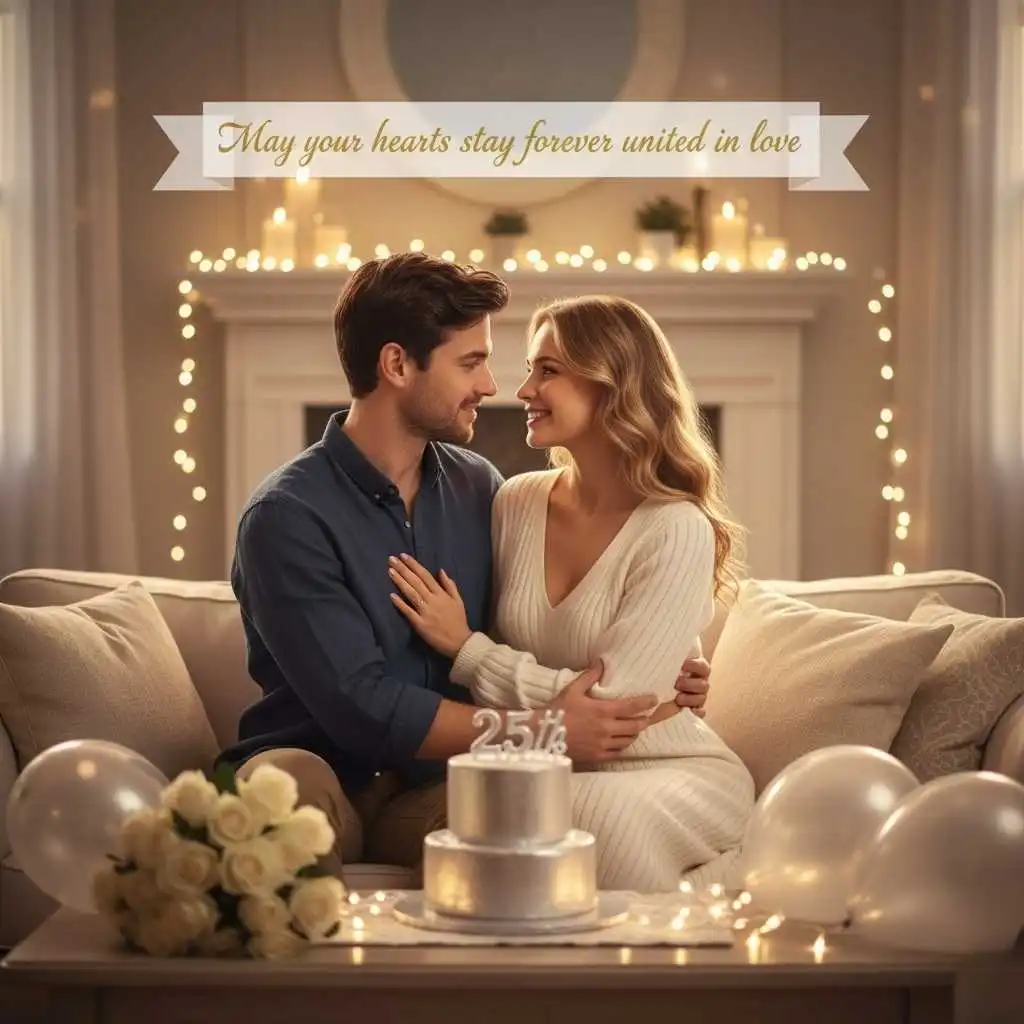 Short & Sweet 25th Anniversary Wishes