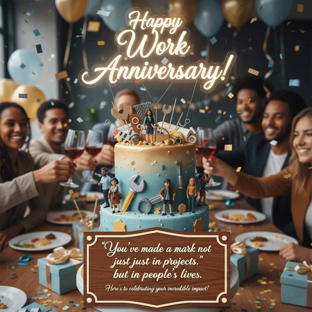Loving work anniversary wishes