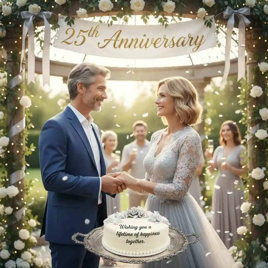 25th Anniversary Wishes Short 