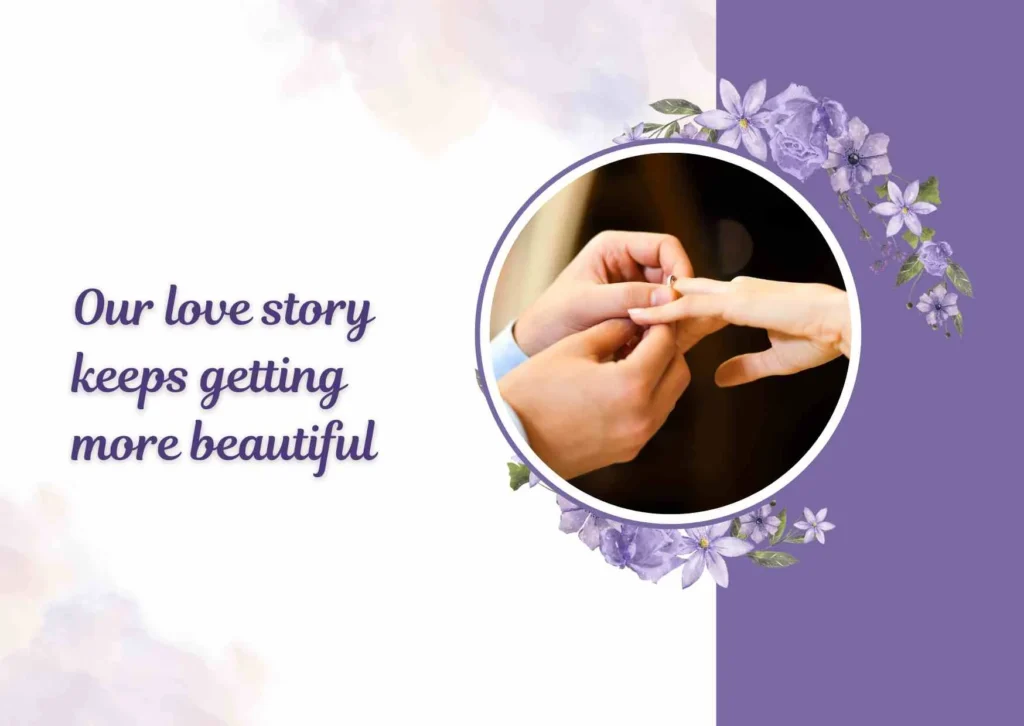 Romantic Engagement Anniversary Wishes to Husband