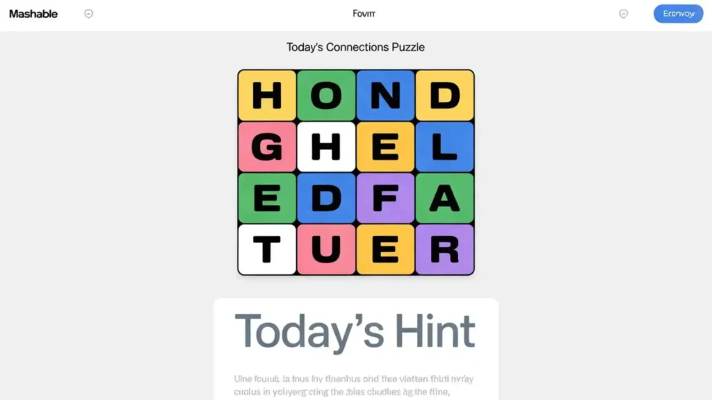 connections hint mashable today