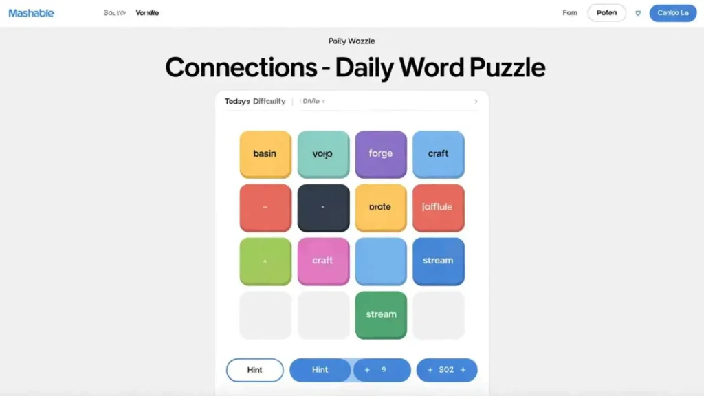 connections hint mashable today