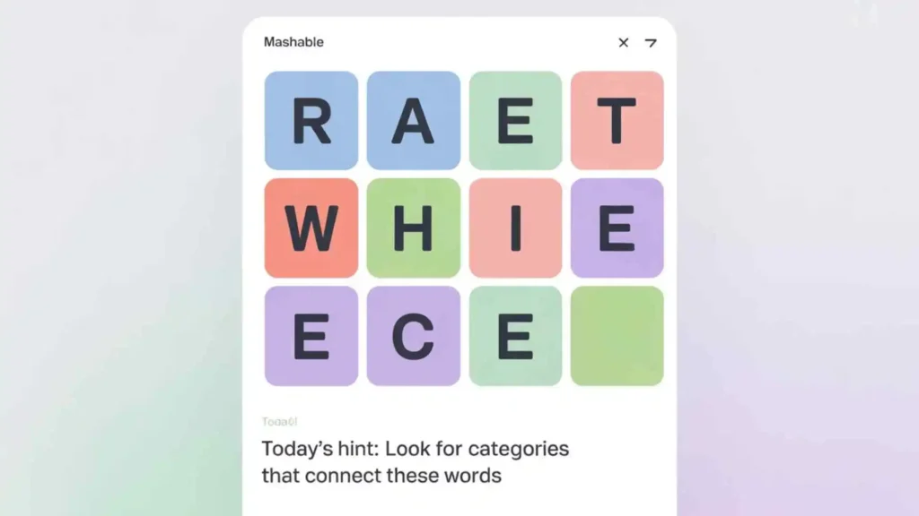 connections hint mashable today