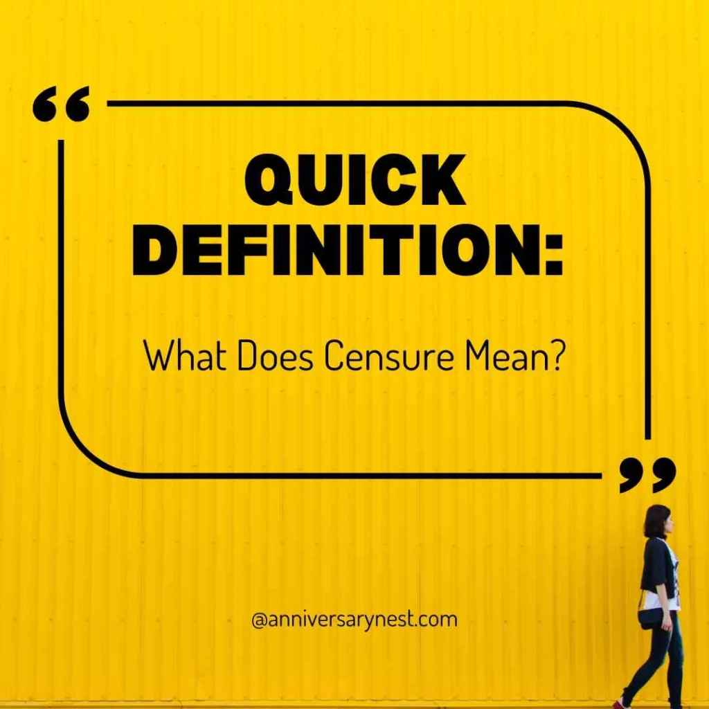 What Does Censure Mean?