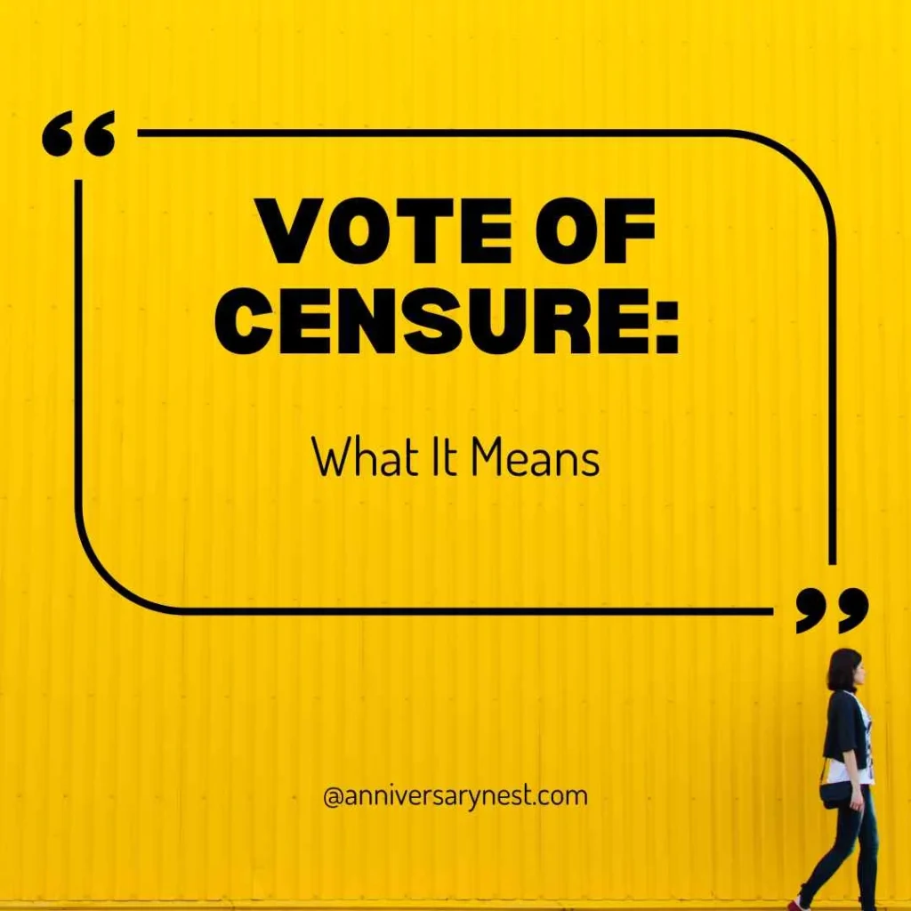 What Does Censure Mean?