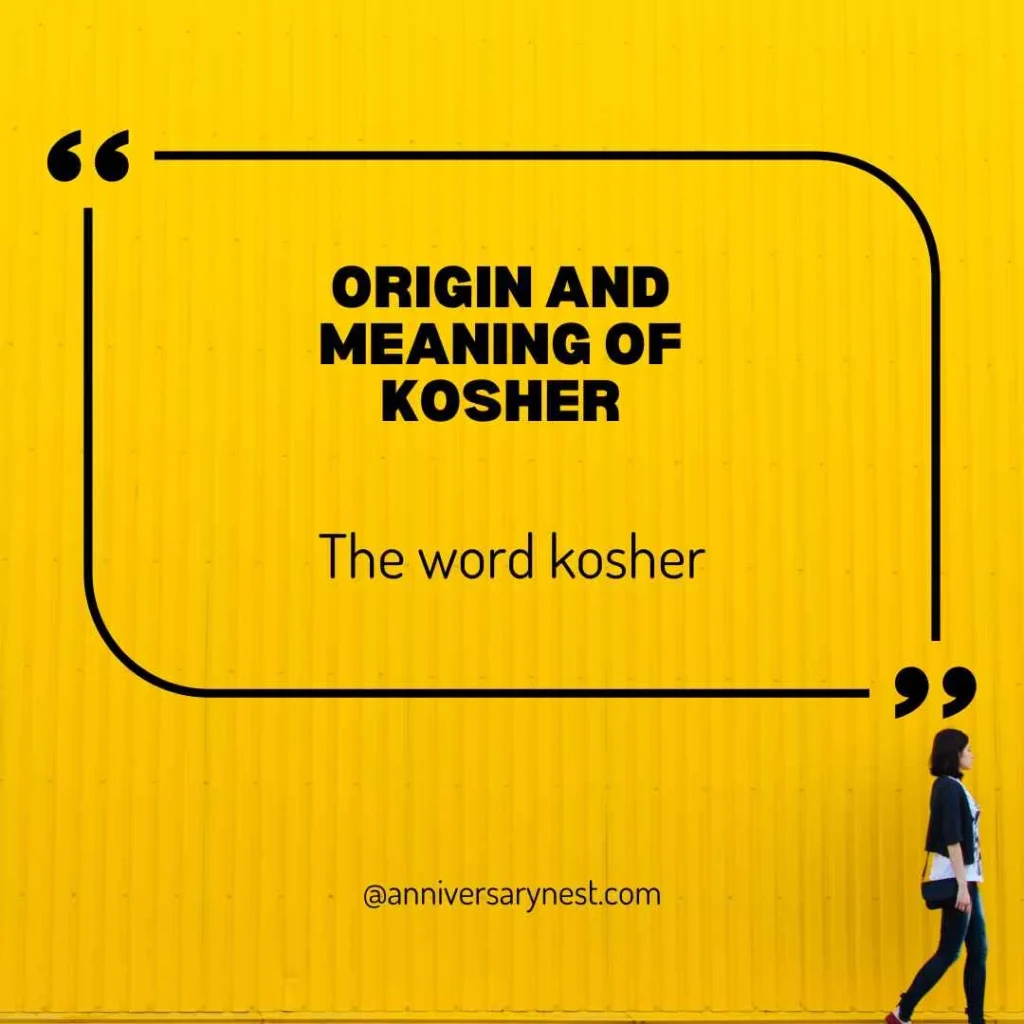 What Does Kosher Mean