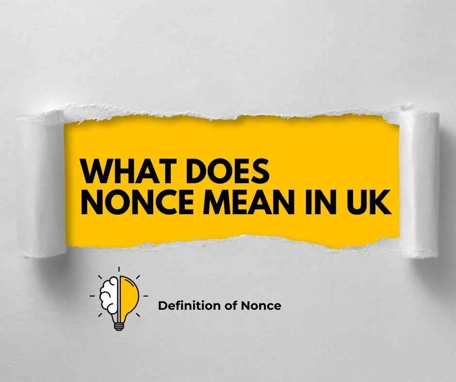 What Does Nonce Mean in UK