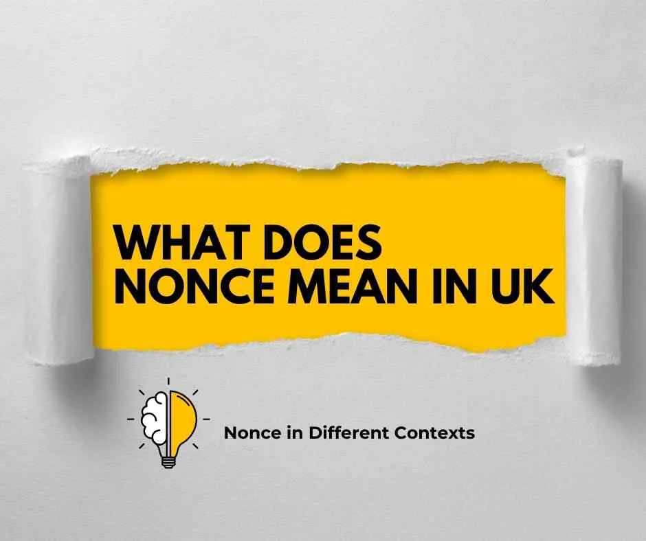 What Does Nonce Mean in UK
