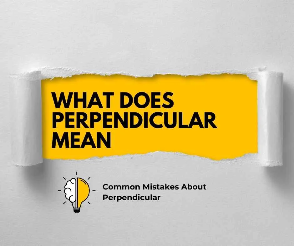 What Does Perpendicular Mean?